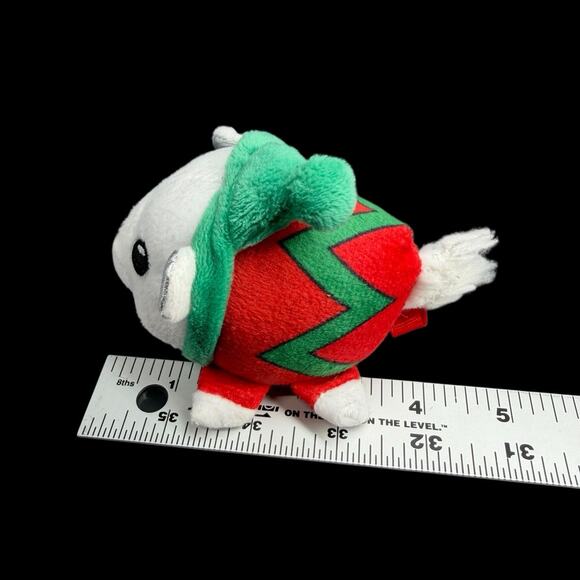 Elf Dog Pull-Back Christmas Plush Toy Red Green Holiday Costume Puppy Works - Picture 2 of 5